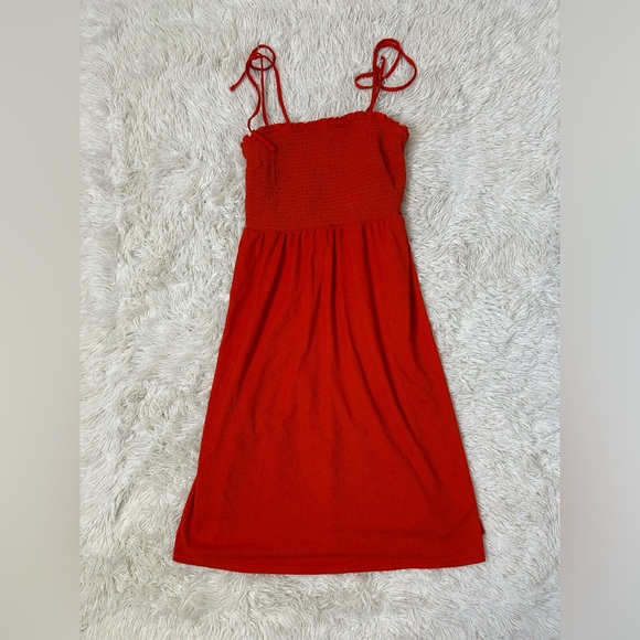 ◾️3/$25 H&M Tie Shoulder Strap Smocked MIDI Dress - Picture 8 of 13